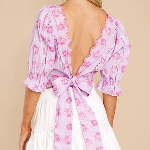 Love Shack Fancy Karsten Crop Top